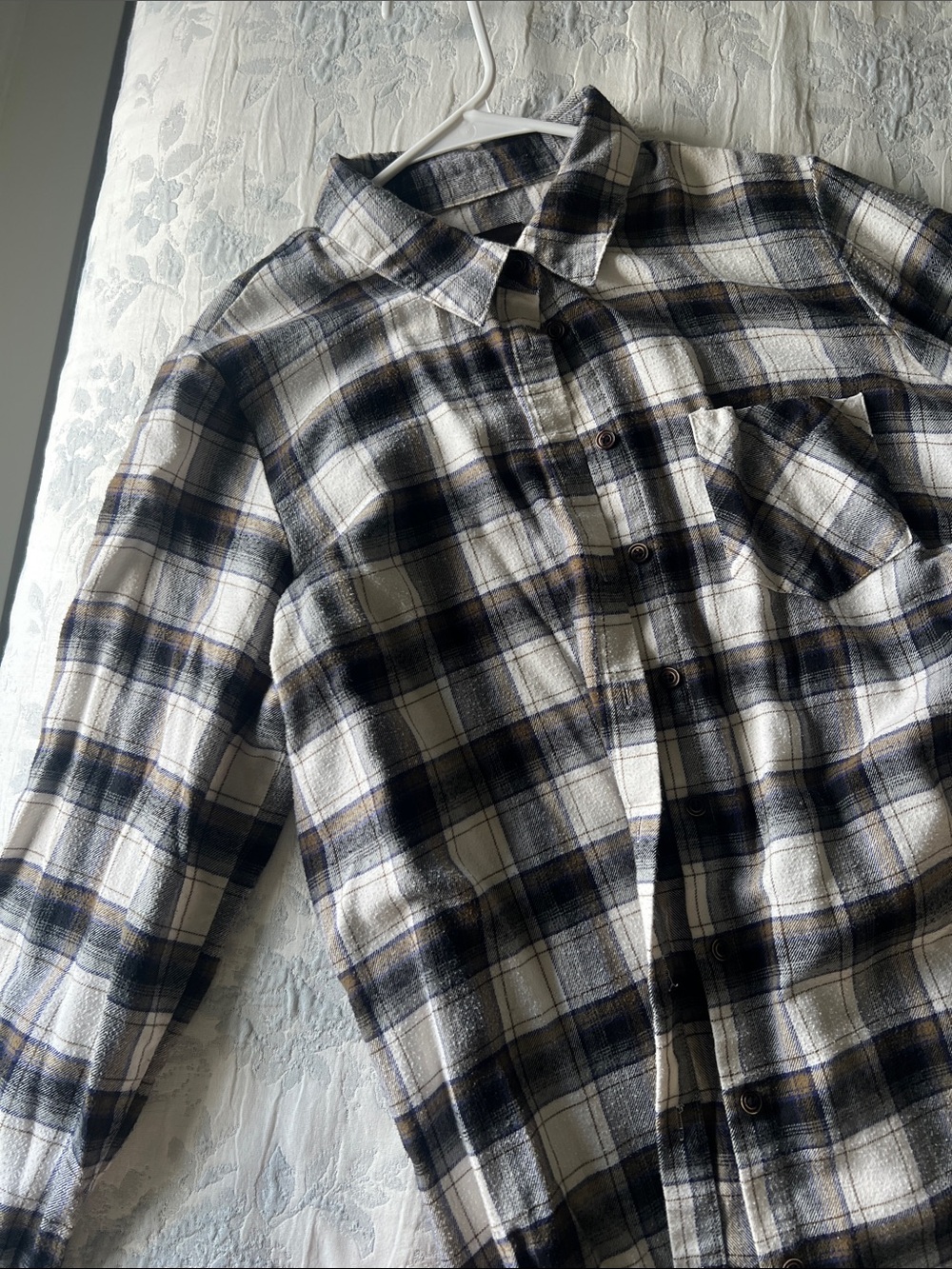 free press Black and White Plaid Button-Down Shirt
